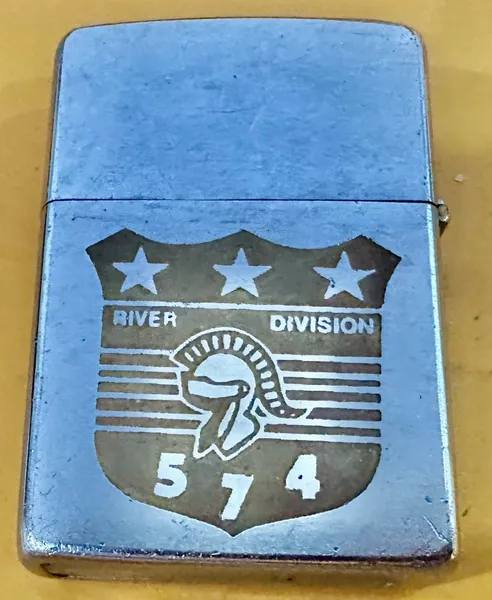 Vietnam War - US Military Vietnam Navy River Division 574 Zippo Lighter
