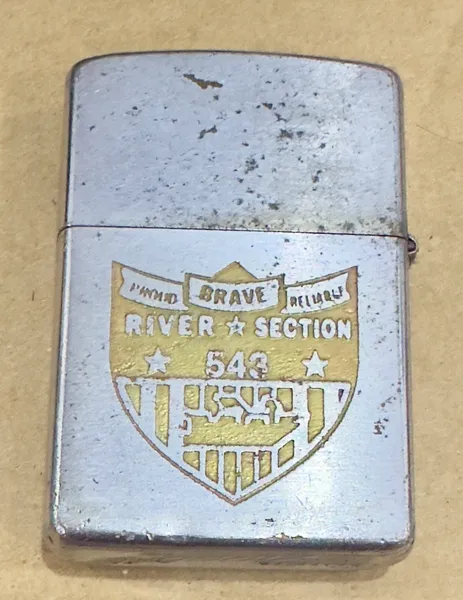 Vietnam War -US Military Navy Ship " River Division 543 nhabe,Cuaviet Vietnam " Zippo Lighter