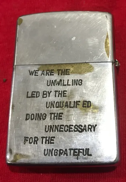 Vietnam War - US Military Zippo Lighter Khe Sanh 71-72