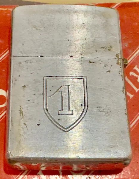 Vietnam War - US Military 1st Cav Division & 1st Combat Infantry Division Gun Shot Zippo Lighter