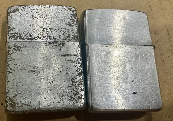 Vietnam War - Philip Morris & Buds Iron Excavating Co Zippo Lighter (2pcs)