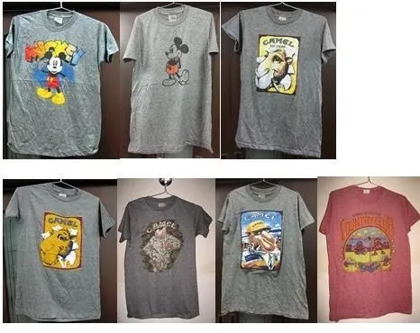 VINTAGE MICKEY MOUSE & JOE CAMEL ORIGINAL 80'S TRI-BLEND T-SHIRT SIZE - MEDIUM 38 - 40(7pcs)