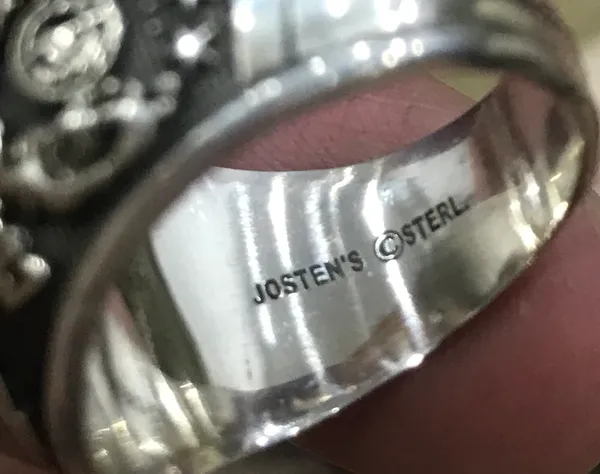 SVN Military Silver Ring Truong Bo Binh Thu Duc QLVNCH Ring Josten's Sterl Size 10(Green Stone)