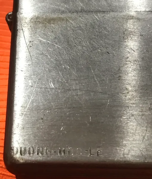 Vietnam War - Soilder name " Duong ngoc Le " Zippo Lighter