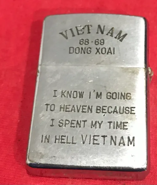Vietnam War - Map & Letter Zippo Lighter