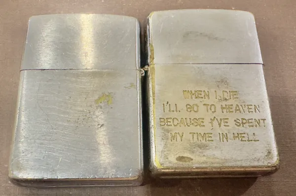 Vietnam War - US Military FT Sam Houston Texas US Army Officer Eagle MAAG Zippo Lighter