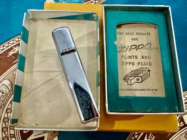 Vietnam War - US Military Navy USS Bronsyei FF-1037 Slim Zippo Lighter