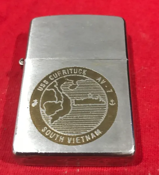 Vietnam War- US Military USS AV-7 South Vietnam Zippo Lighter