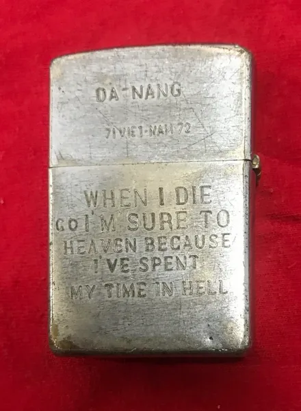 Vietnam War - US Military Joyce Lisa Scalett combat in danang 1971-72 Zippo Lighter