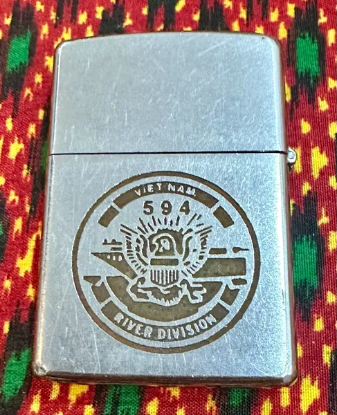 Vietnam War -US Military Navy Ship "River Division 594 Nhabe,Vietnam "Zippo Lighter