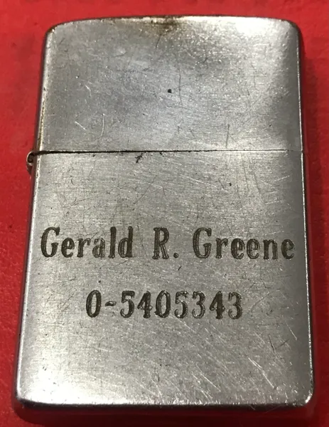 Vietnam War- River Patrol Section 513Vinh Long Vietnam " Gerald R.Greene " 0-5405343 Zippo Lighter
