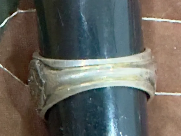US Army Trooper Silver Ring unstamped unmarked metal