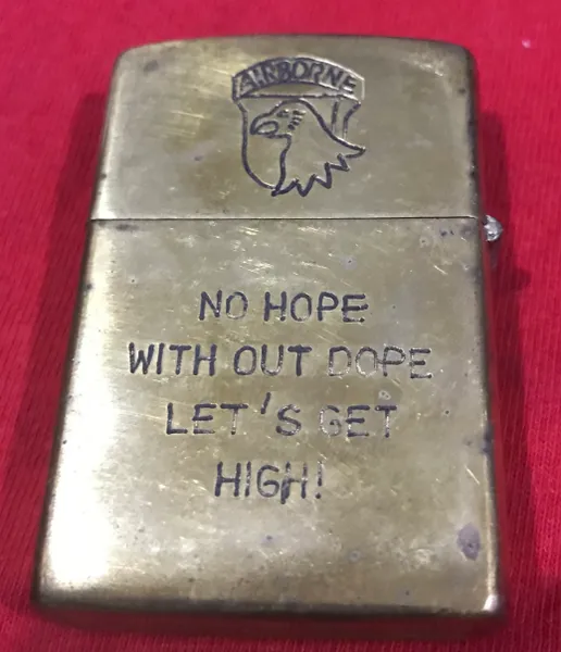 US Military Airborne Gold Color Zippo Lighter