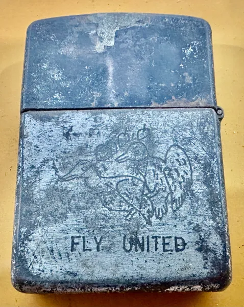 Vietnam War - US Military Gruber Fight in Saigon Map & Airforce Bird fly United Zippo Lighter