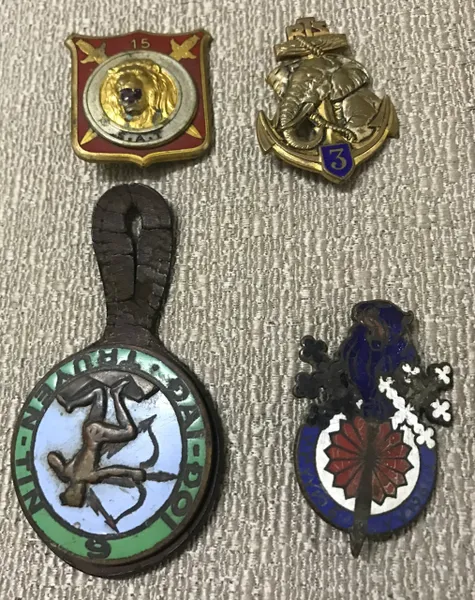 French indochina 9 Badges/Insignes in war 9 Bages on sale