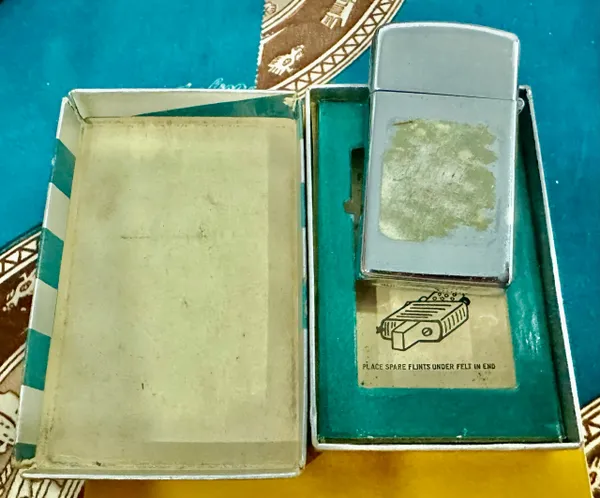 Vietnam War - US Military Navy USS Bronsyei FF-1037 Slim Zippo Lighter