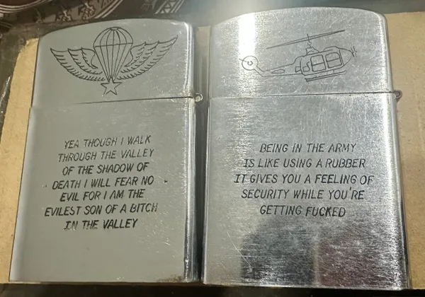 Vietnam War - Saigon Map & Kangaroo Combat Infantry Royal Australian Regiment In Saigon Map Zippo Lighter Size Medium (2pcs)