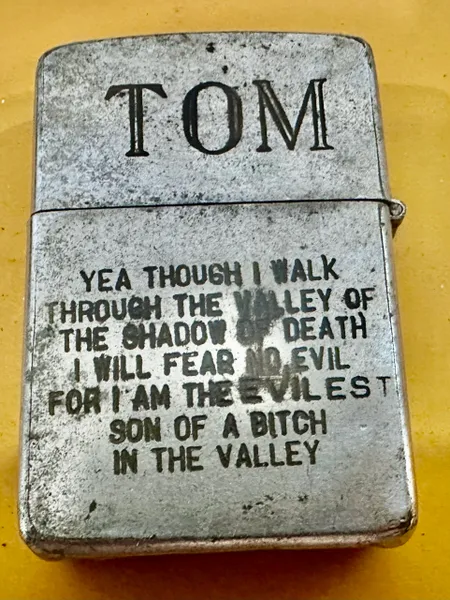 Vietnam War - US Military Saigon Map 67-69 & Tom Poems Zippo Lighter