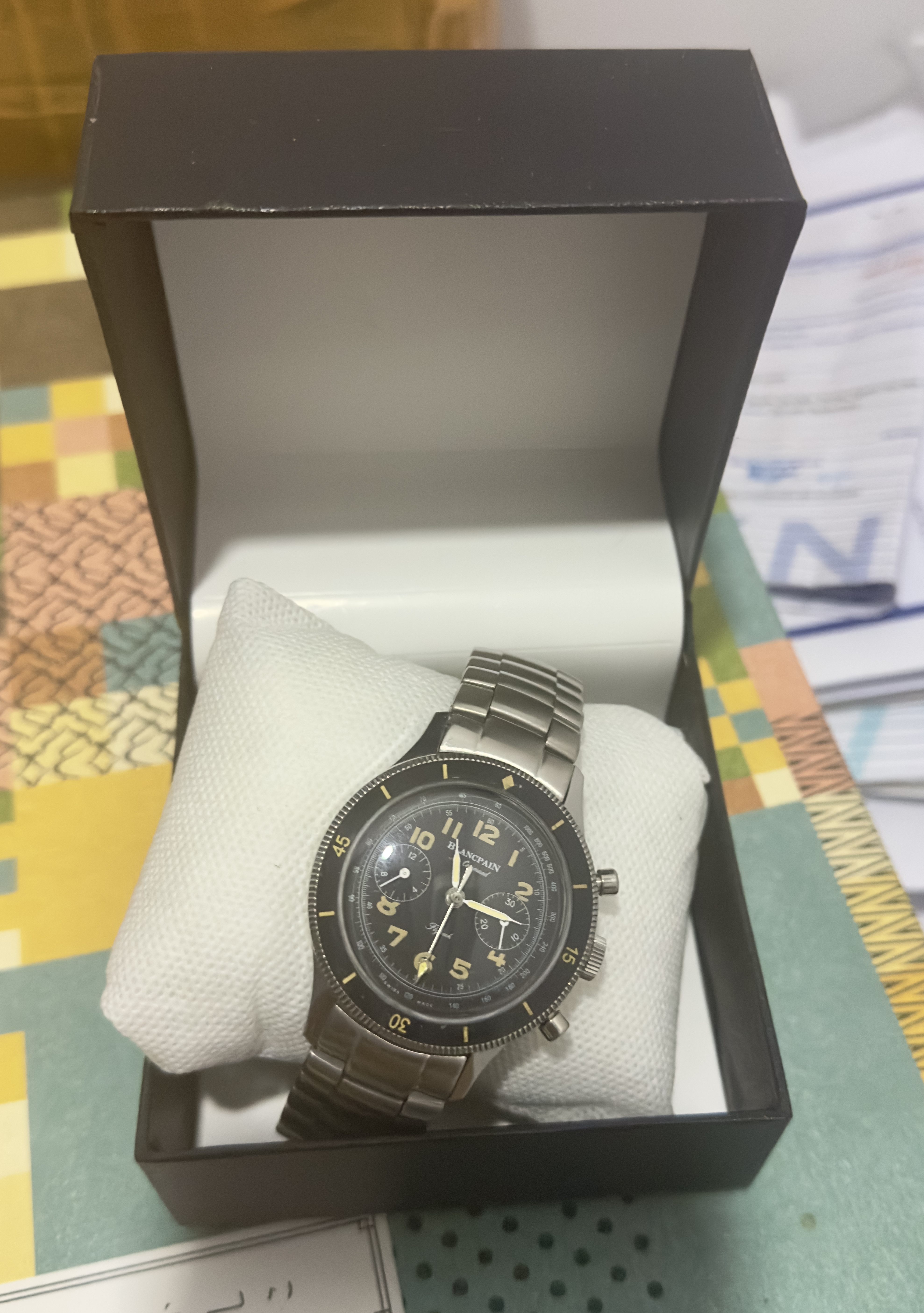 Reproduction Swiss Made US Military " BlancPain " AirCommand Flyback Wristwatches