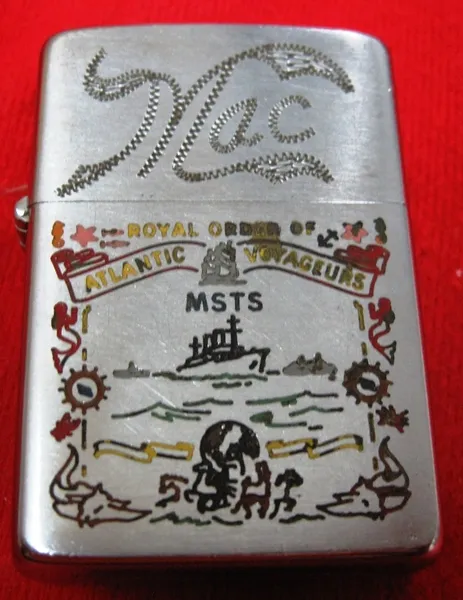 US MILITARY GERMANY 54-57 " MAC " ROYAL ORDER OF ATLANTIC VOTAGEURS Zippo Lighter MSTS NAVY