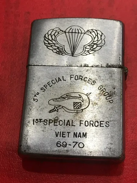 Vietnam War- Life 101st ABN DIV 68-69 / 5th Special Forces Group&1st SF Vietnam Para 69-70Zippo Lighter