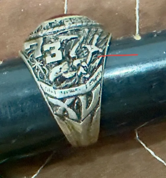 US Army Trooper Silver Ring unstamped unmarked metal