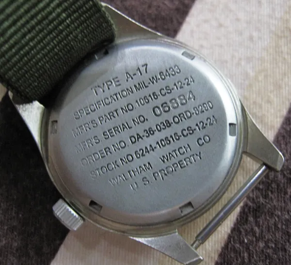 Original Waltham Swiss Movement US MILITARY Vietnam War