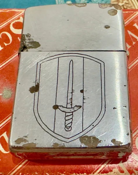 Vietnam War - US Military Cam Rang Bay Vietnam 66-67 “ RENEE” & 1st Calvary Division Zippo Lighter