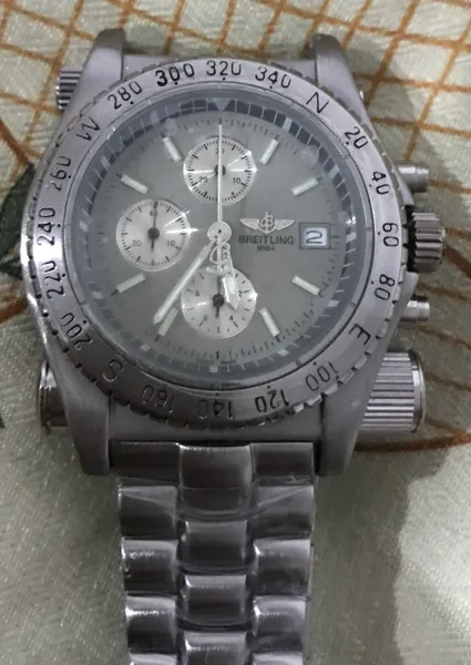 Breitling 1884 Factory White Dial Silver Steel Watches