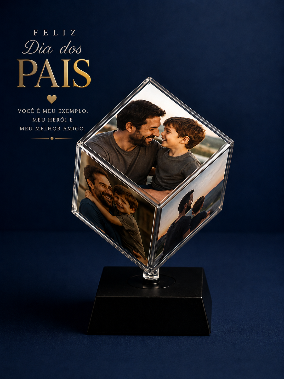 Cubo das Memórias Dia dos Pais Personalizado
