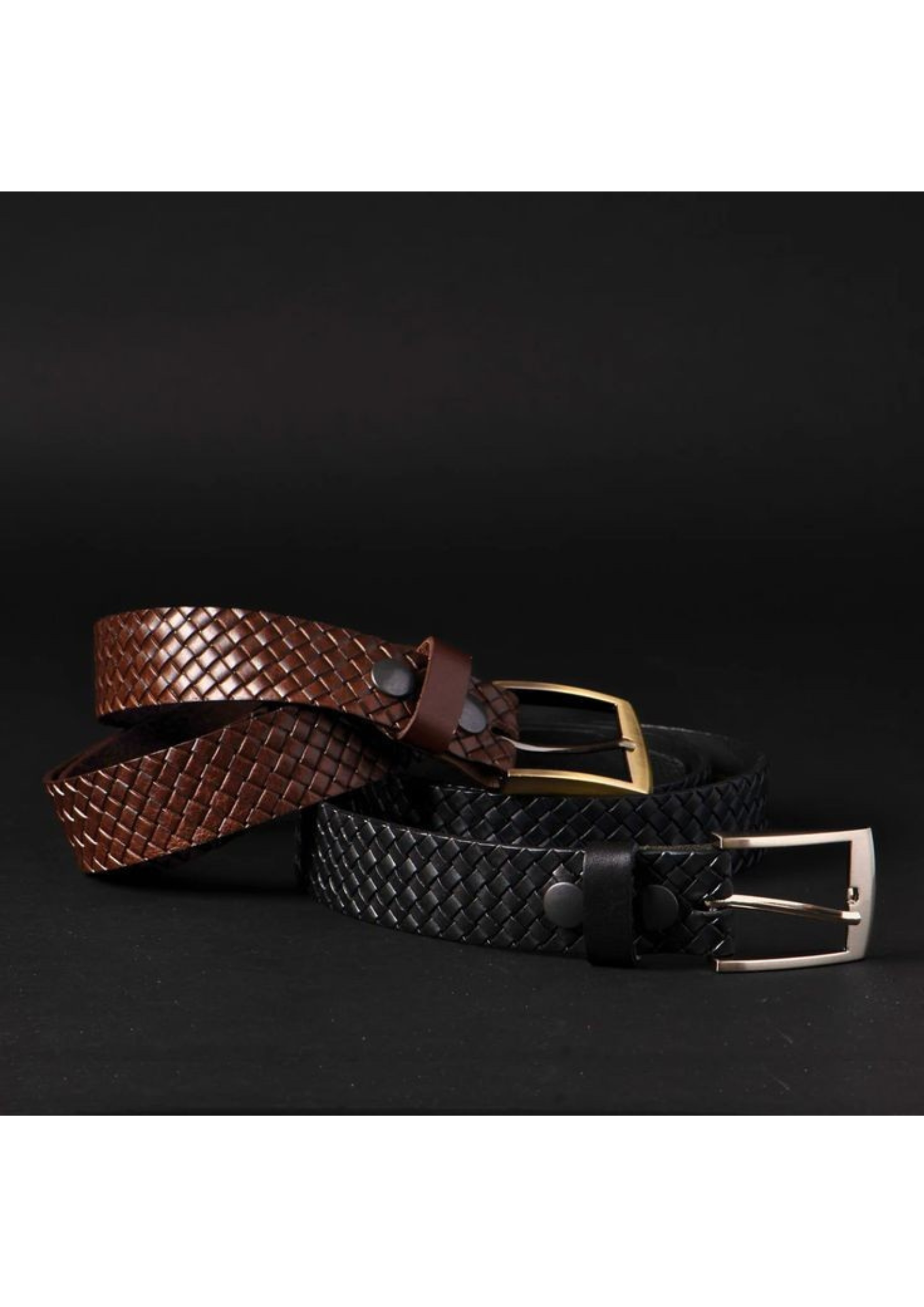 Men's Braided Leather Belt