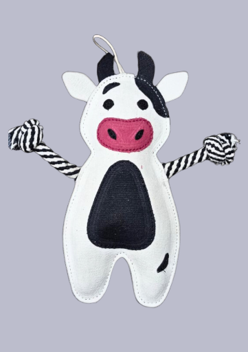 Cow Plush Dog Toy