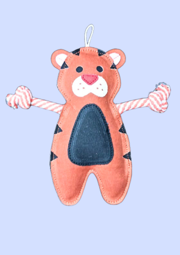 Tiger Plush Dog Toy
