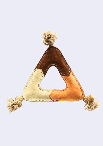 Leather Triangle Dog Toy