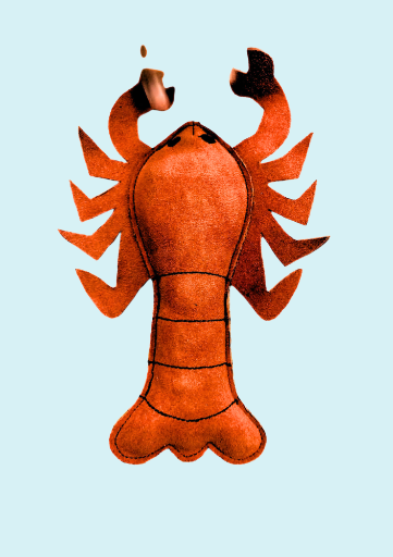 Leather Lobster Dog Plush