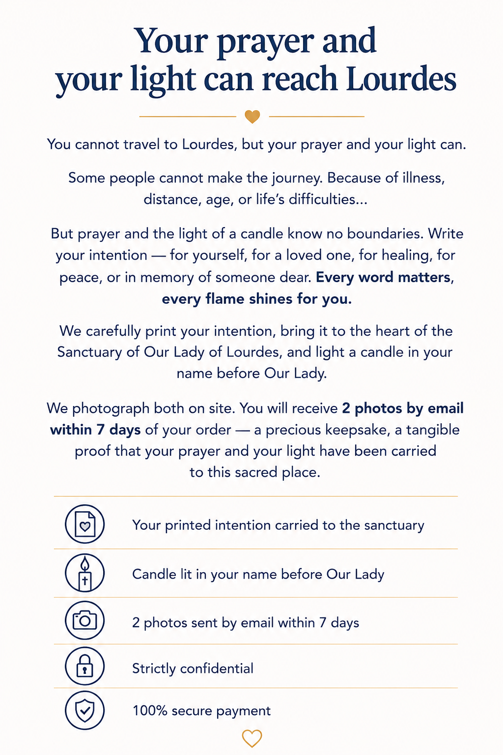 My Prayer at Lourdes + Candle