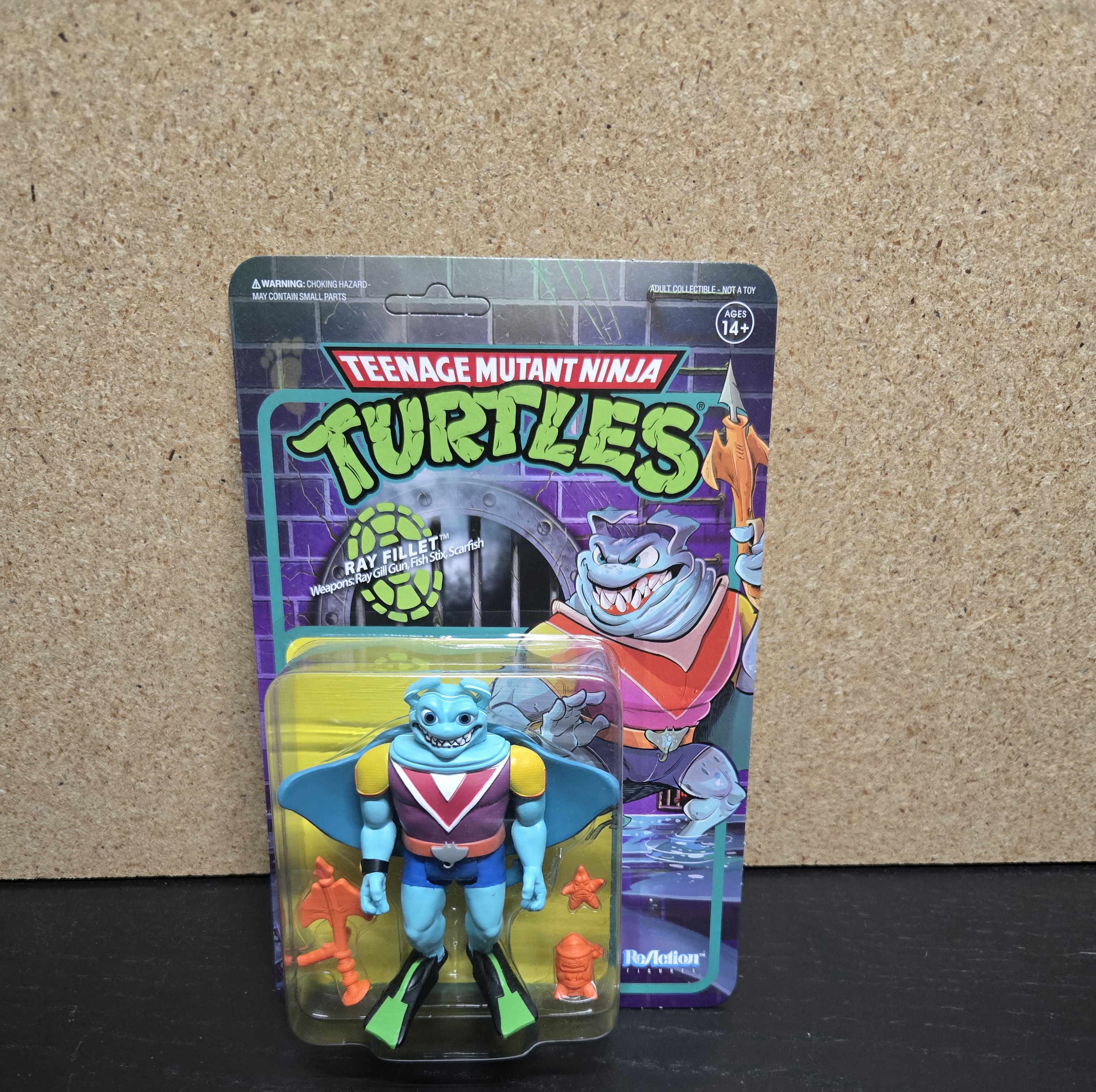 Super7 Reaction TMNT Ray Fillet Action Figure
