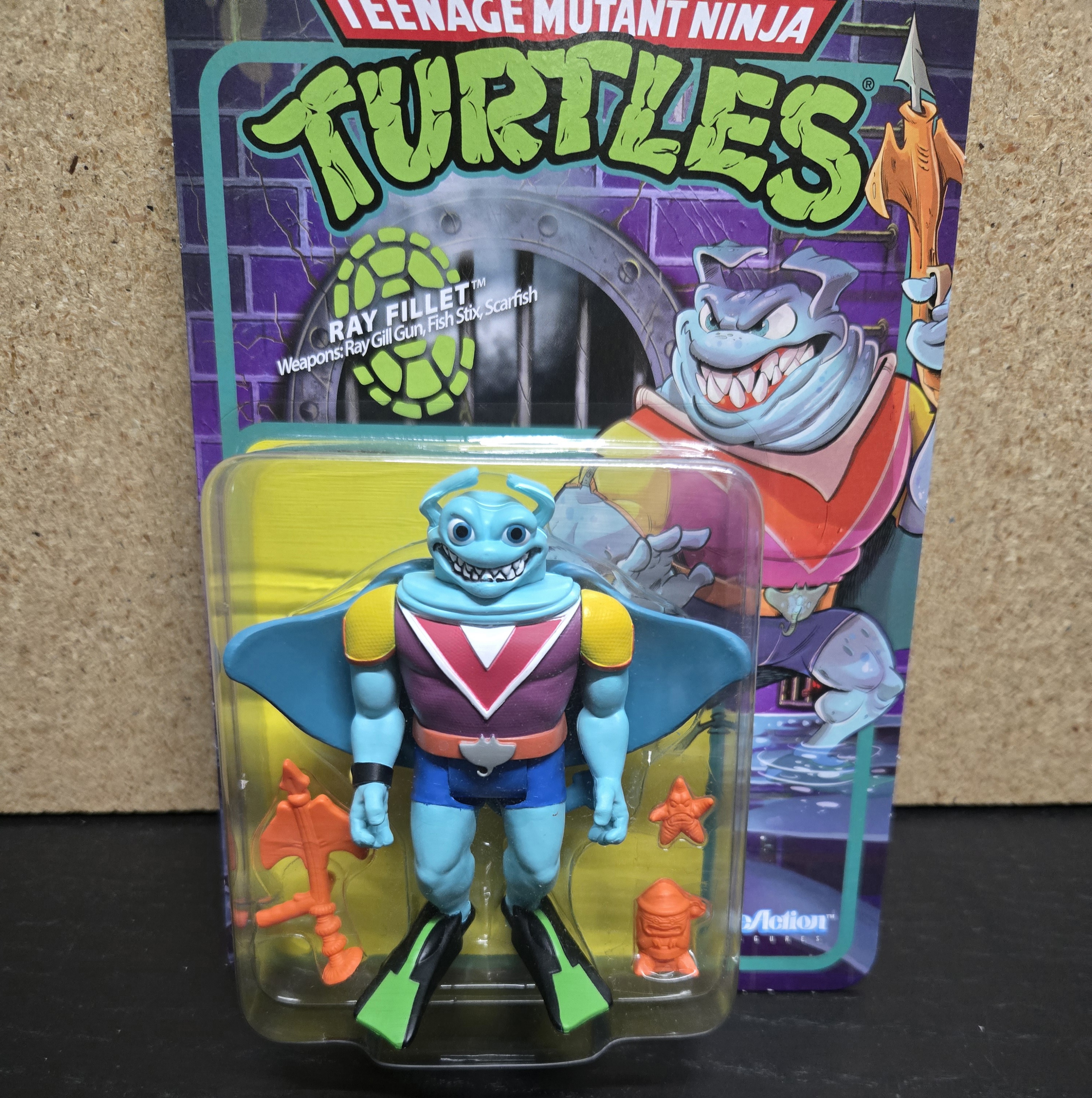 Super7 Reaction TMNT Ray Fillet Action Figure