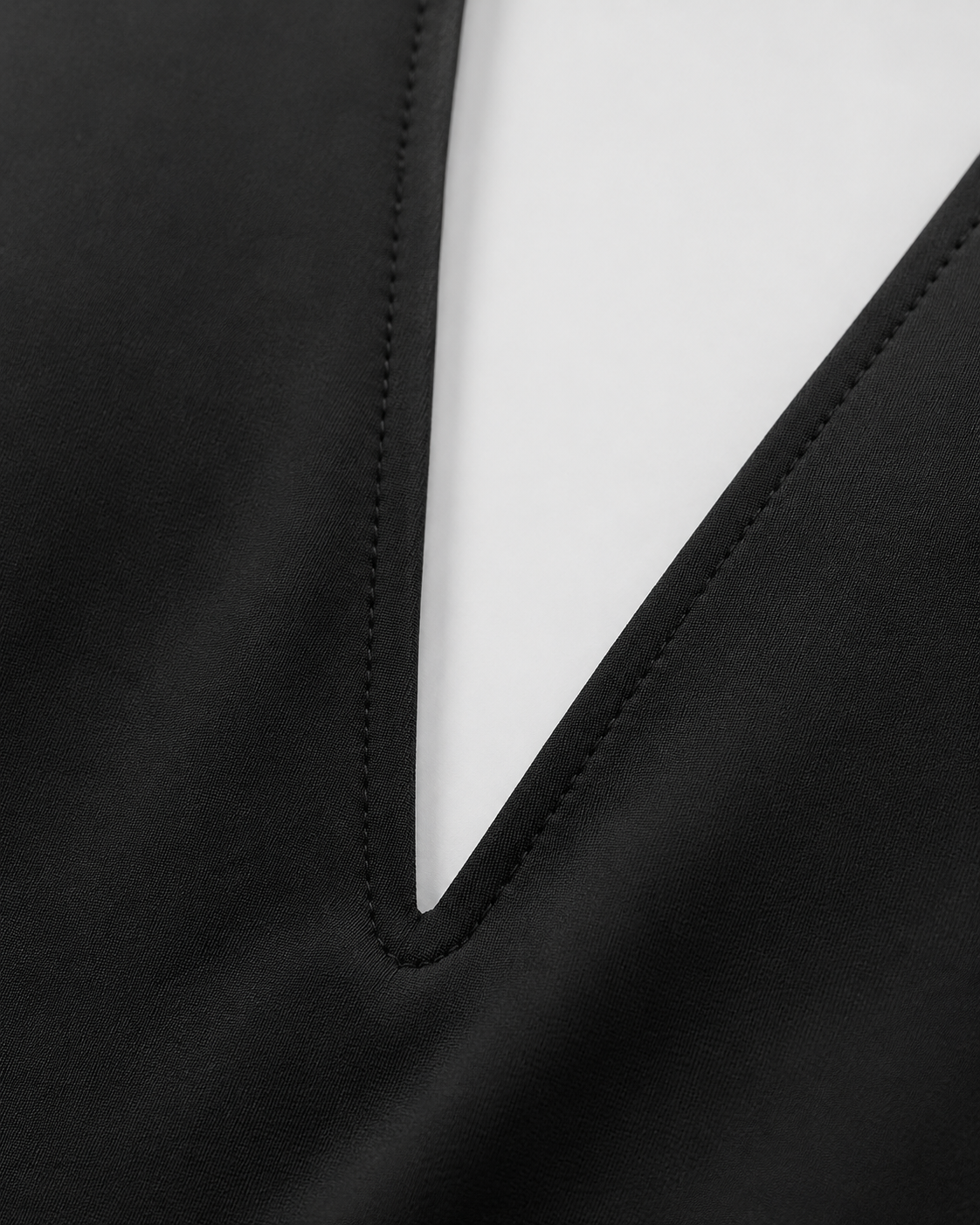 Deep V-Neck Black Swimsuit