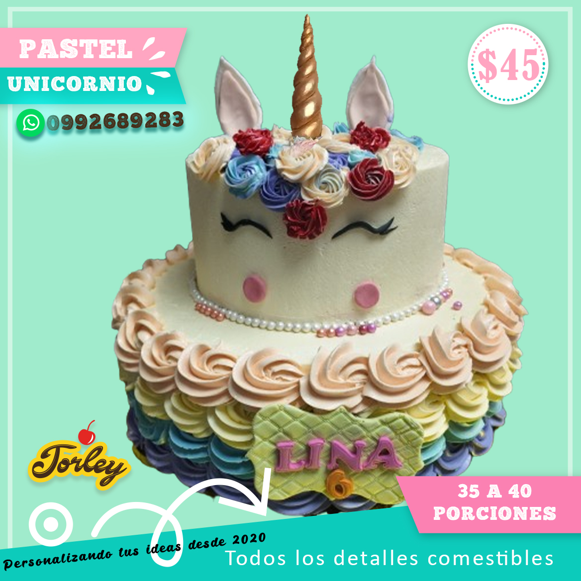 Pastel de unicornio