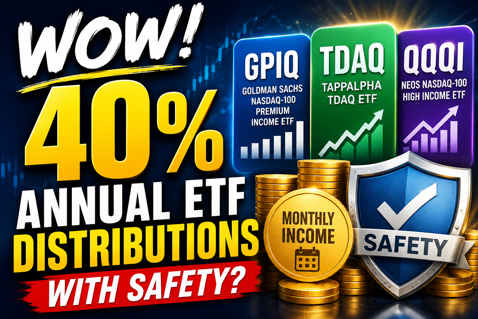 How To Earn a 40% Annual Yield With 3 QQQ-Related High-Income ETFs (mini-course)