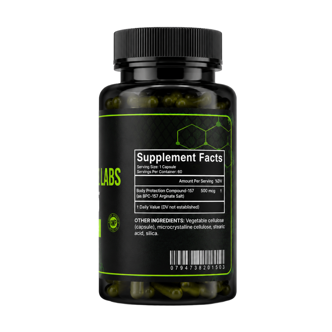 BPC 157 - Arginate Salt Capsules | 500mcg Per Capsule | Research Grade