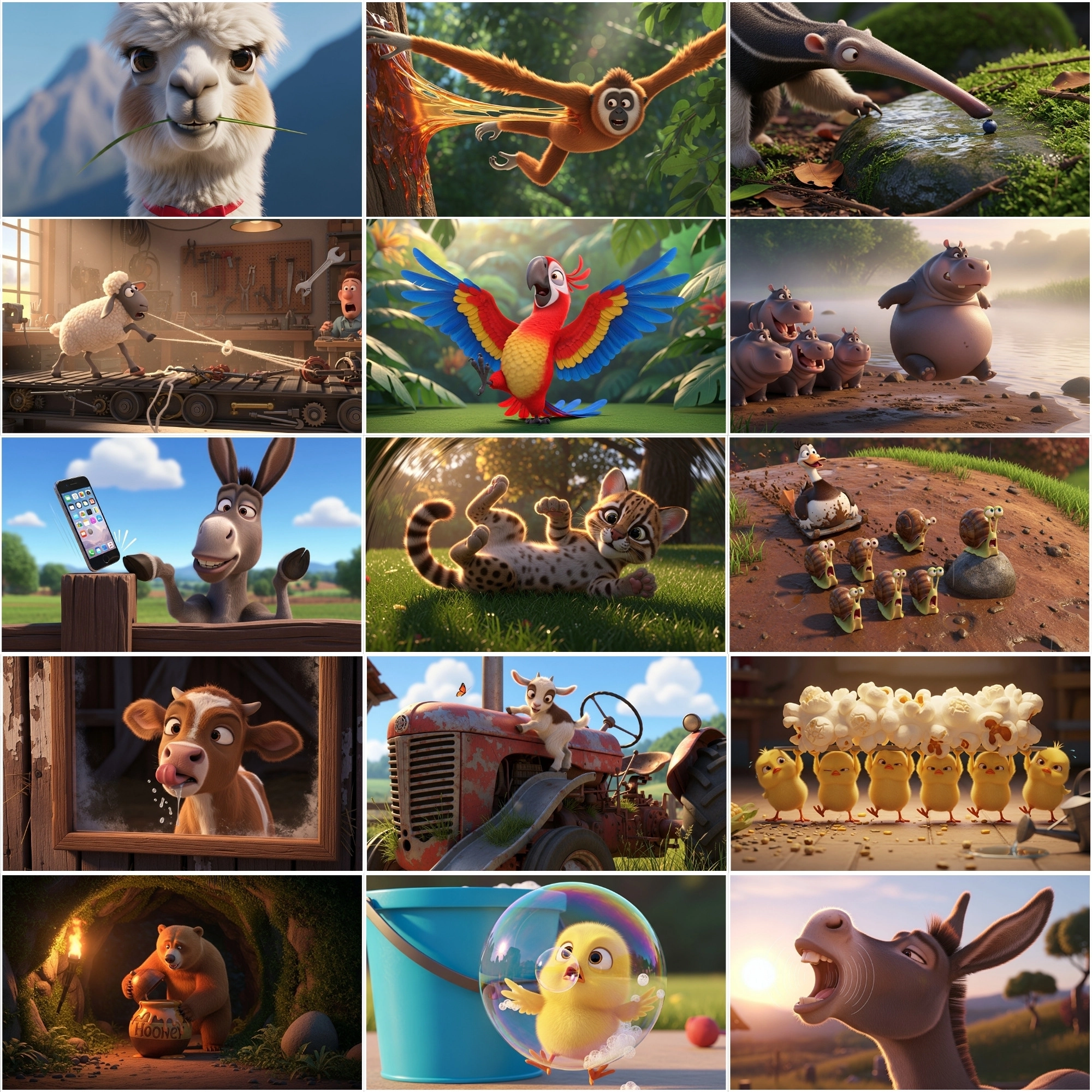 Funny Animal Backgrounds, Digital Paper, Mobile & Social Media