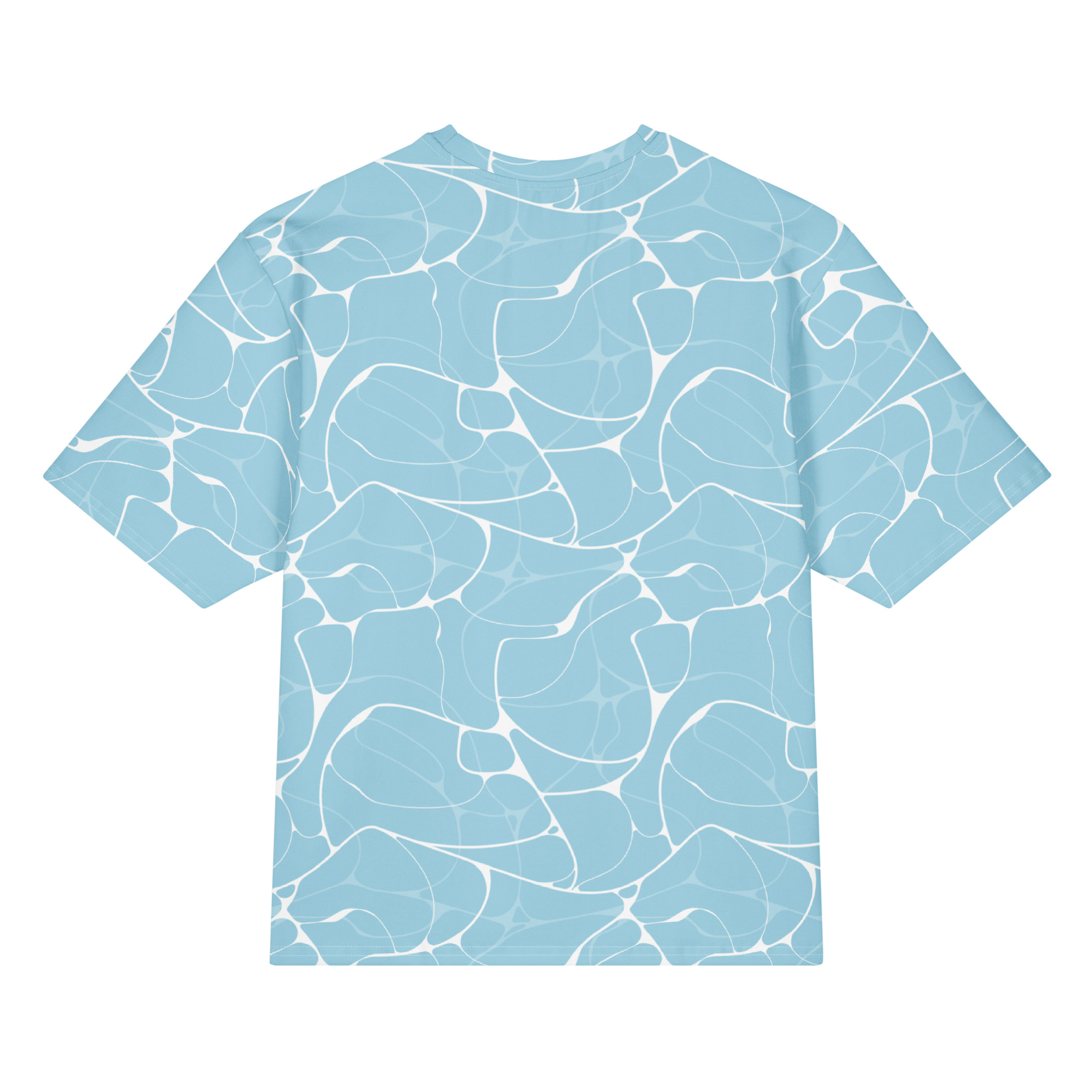 Casual Water Ripples Oversized Cotton T-Shirt