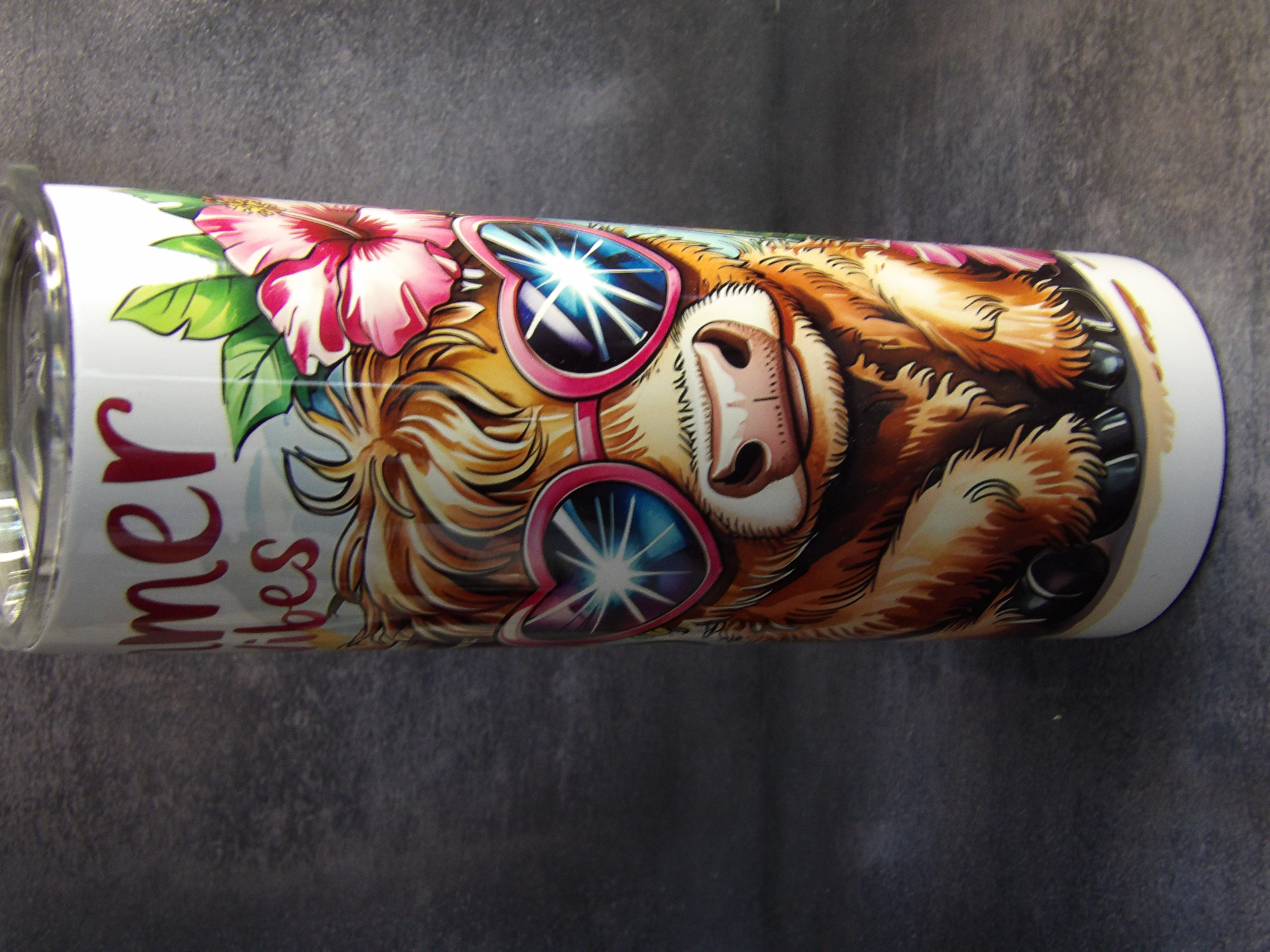 20oz Summer Vibes Cow Tumbler
