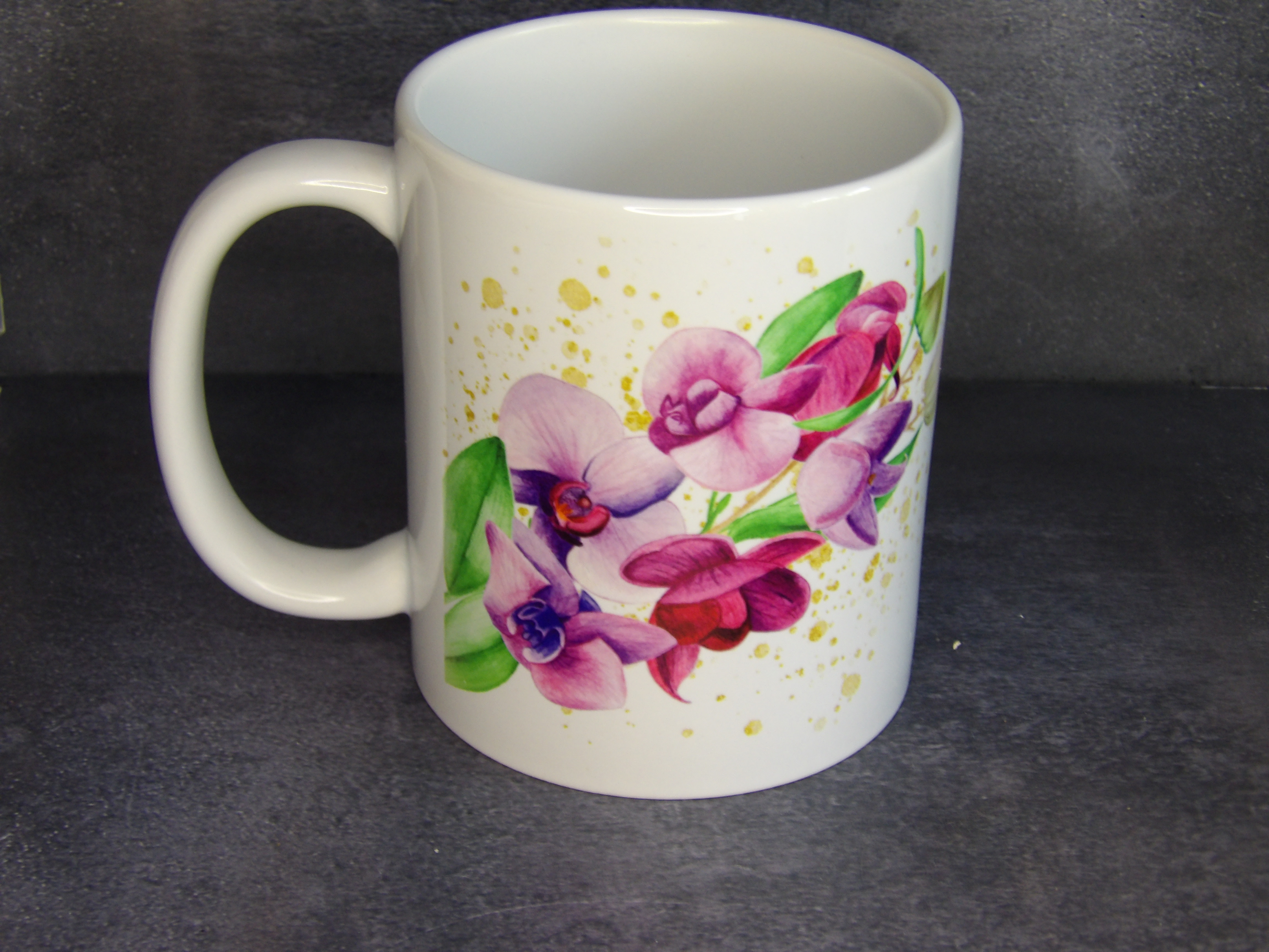 Orchid Bloom Ceramic Mug