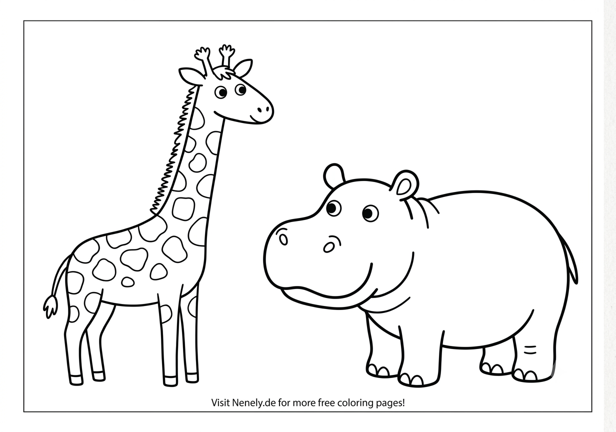 Wild Animals Coloring Page