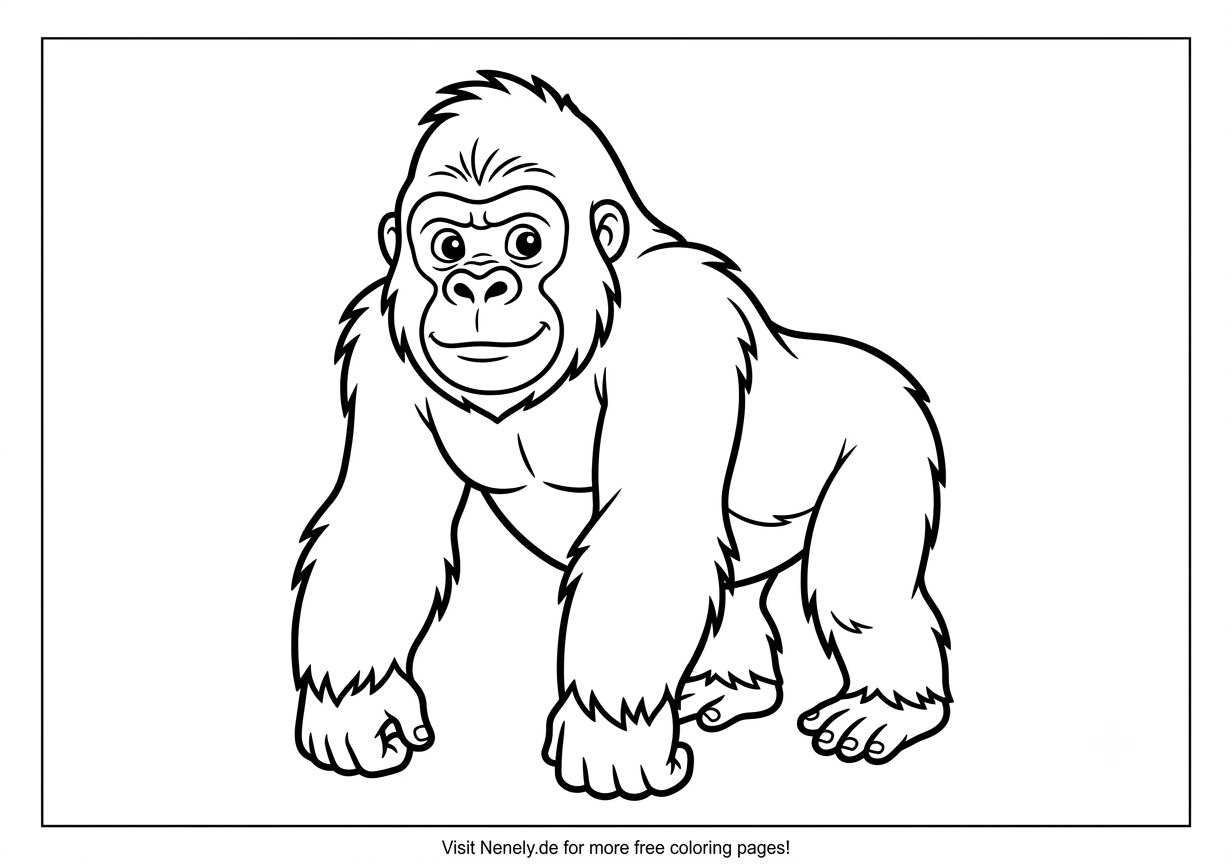 Gorilla Coloring Page