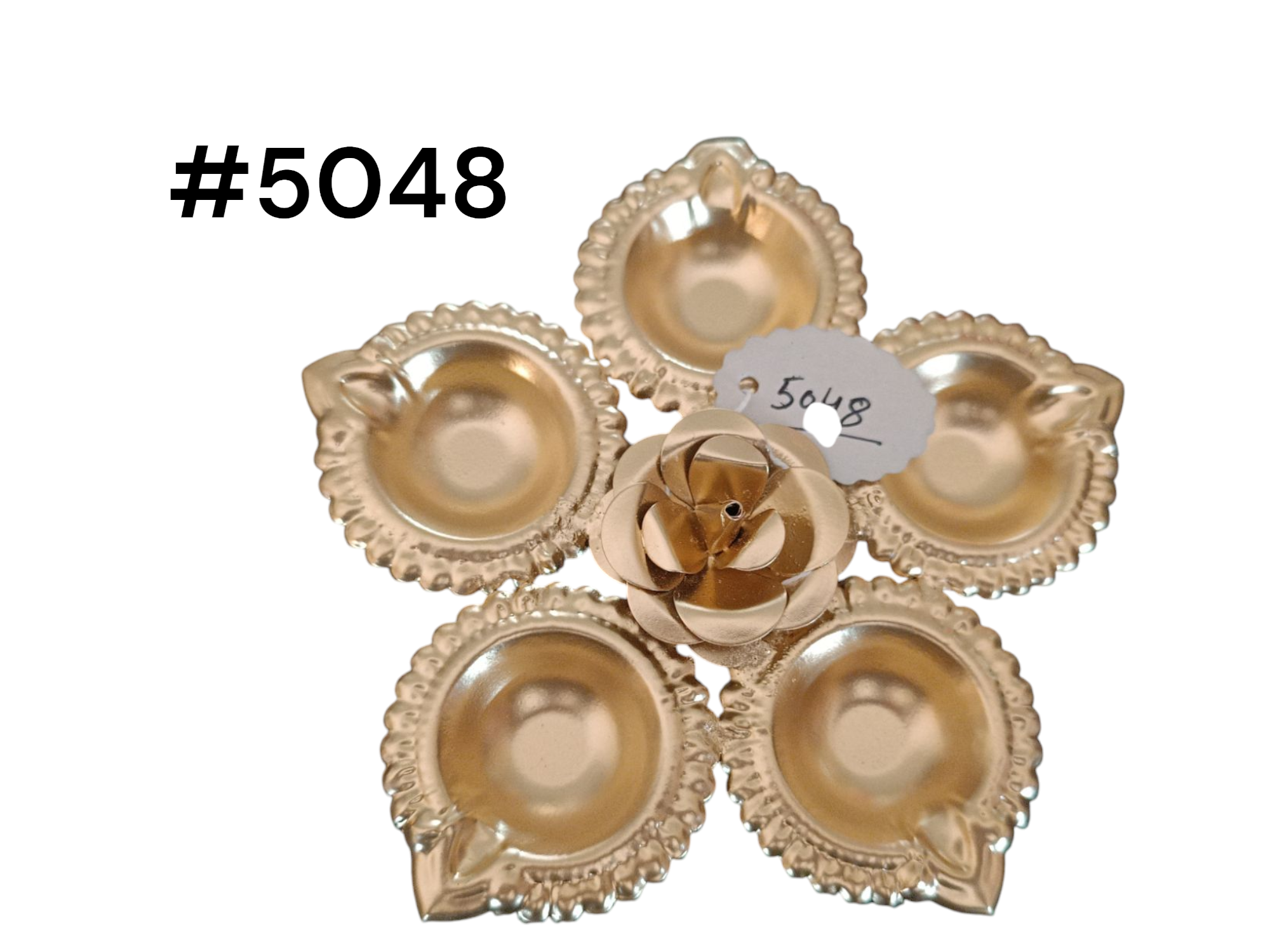 Brass Diya Flower Plate