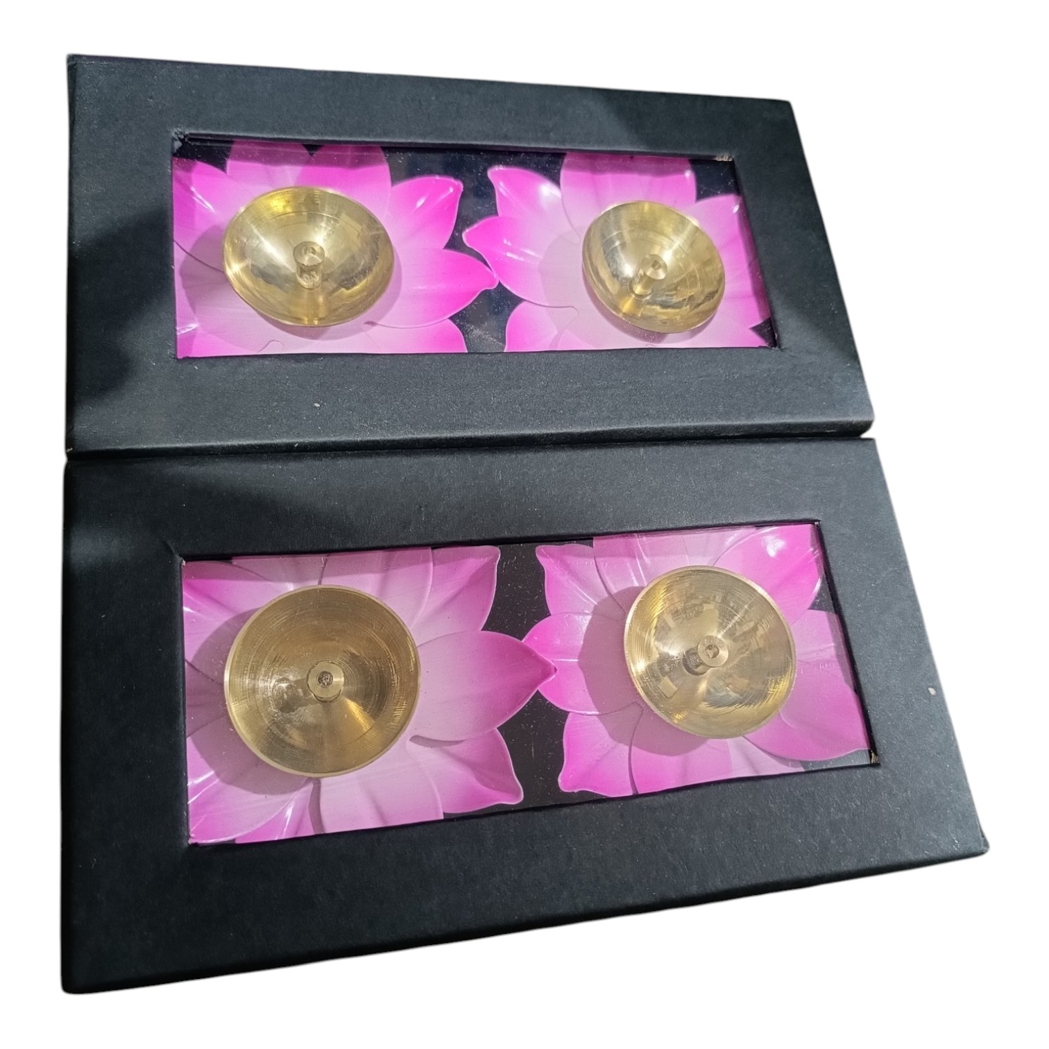 Lotus Brass Tealight Holders Set of 2